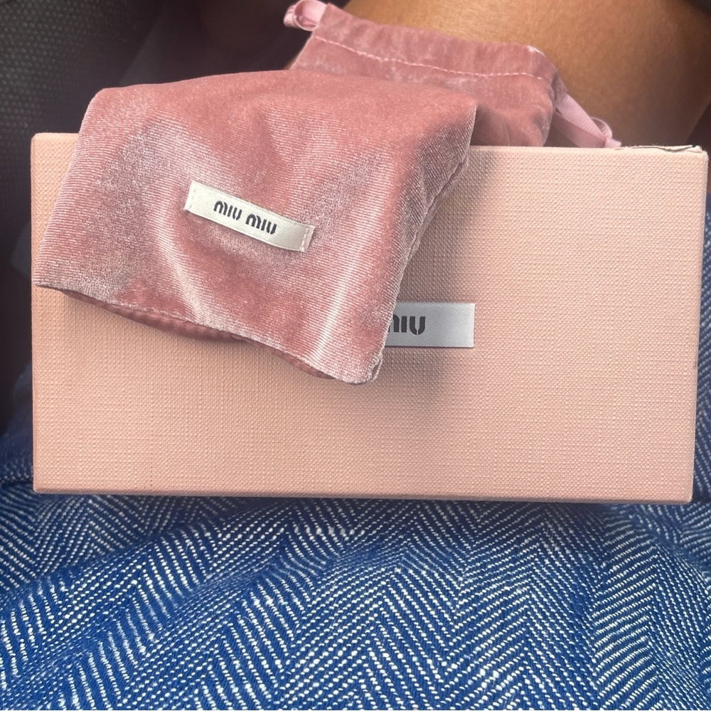 Miu Miu Pink Sunglasses case box with dust cloth